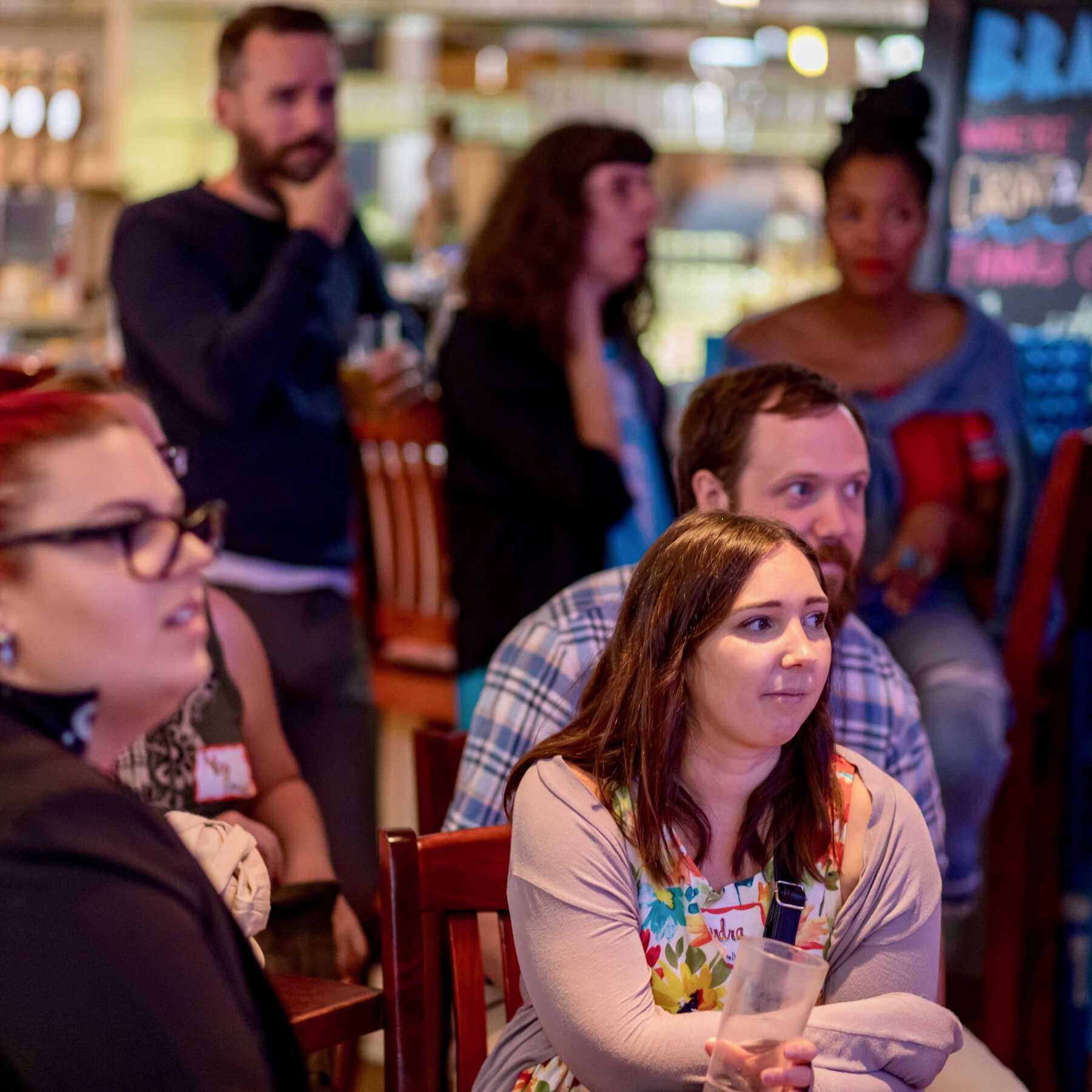 People watching in bar